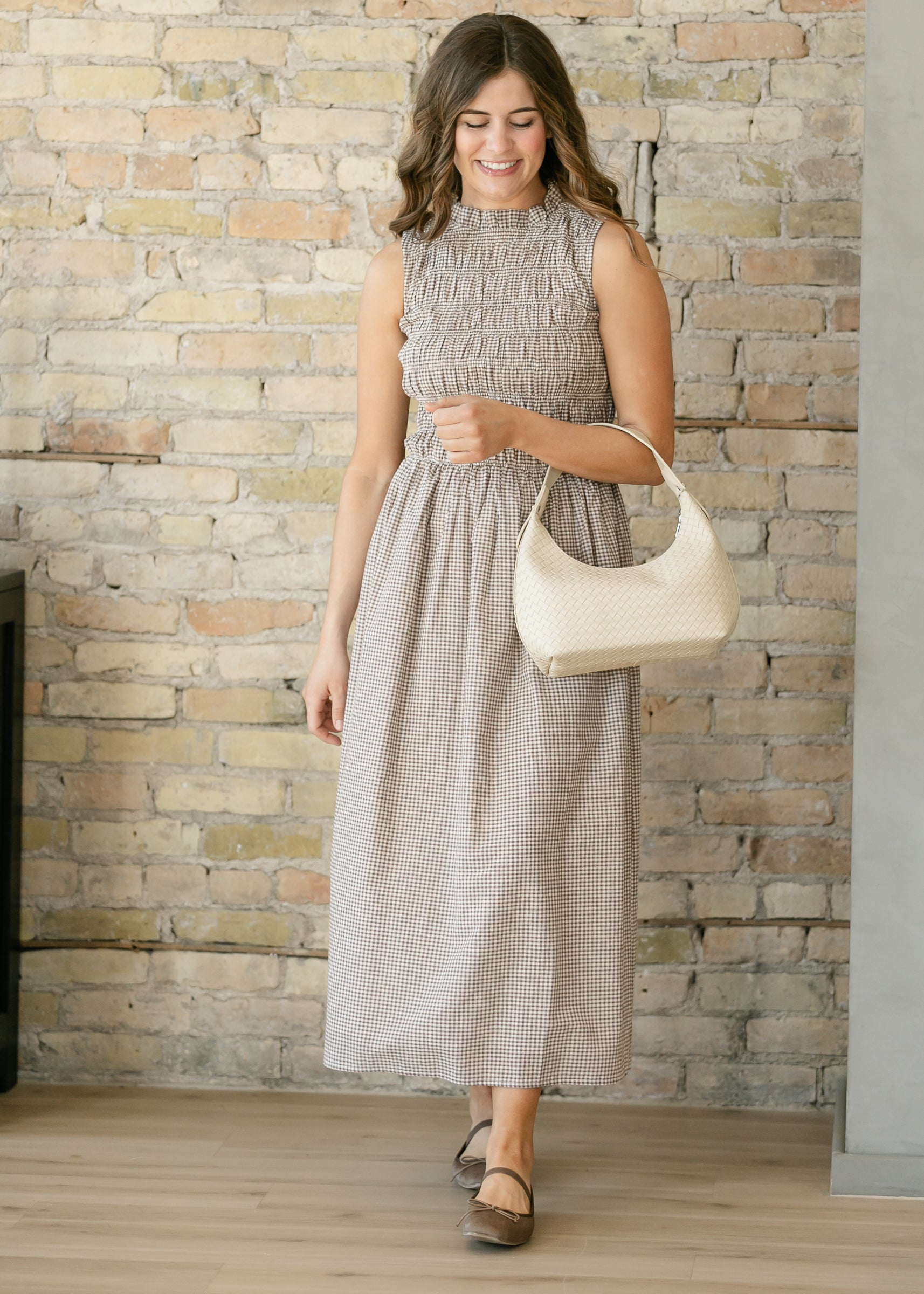 Clover Gingham Sleeveless Maxi Dress IC Dresses