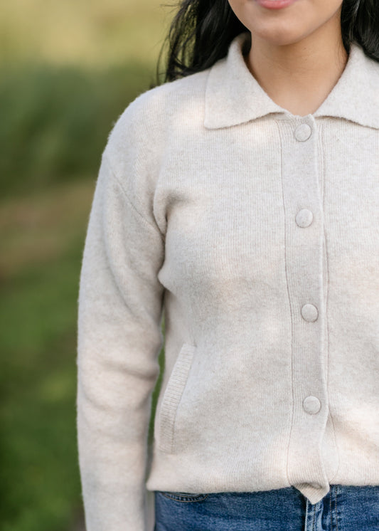 Collared Button Up Cardigan FF Layering Essentials