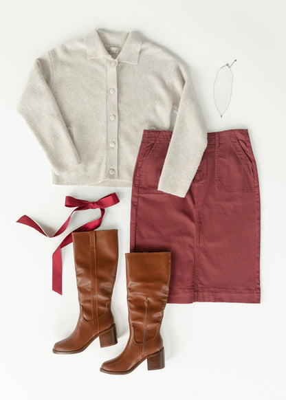 Collared Button Up Cardigan FF Layering Essentials