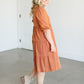 Collared Denim Midi Shirt Dress FF Dresses