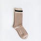 Colorblock Calf Socks Accessories Beige
