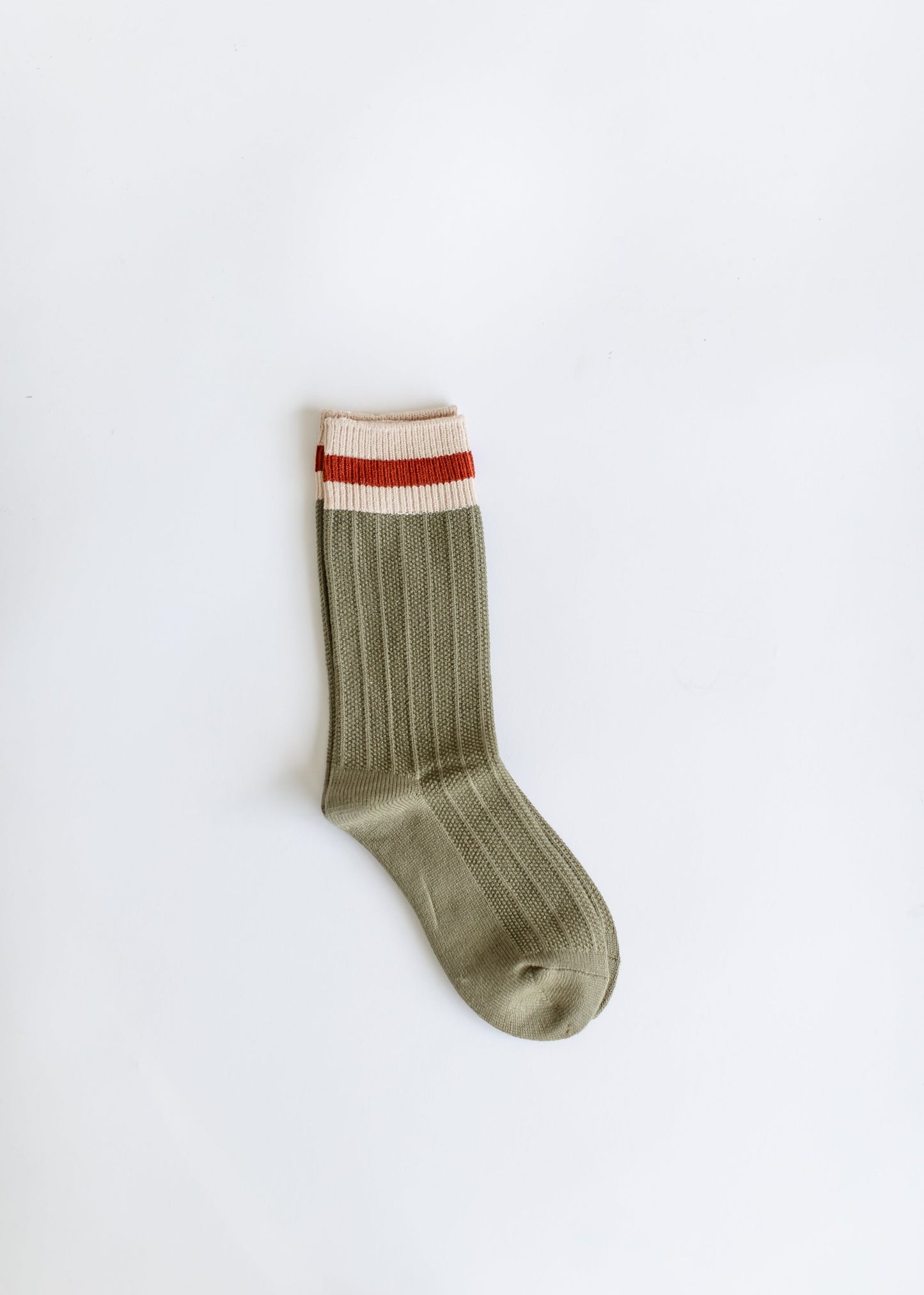 Colorblock Calf Socks Accessories Olive