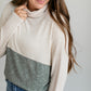 Colorblock Knit Turtleneck Top FF Tops