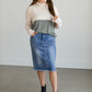 Colorblock Knit Turtleneck Top FF Tops