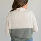 Colorblock Knit Turtleneck Top FF Tops