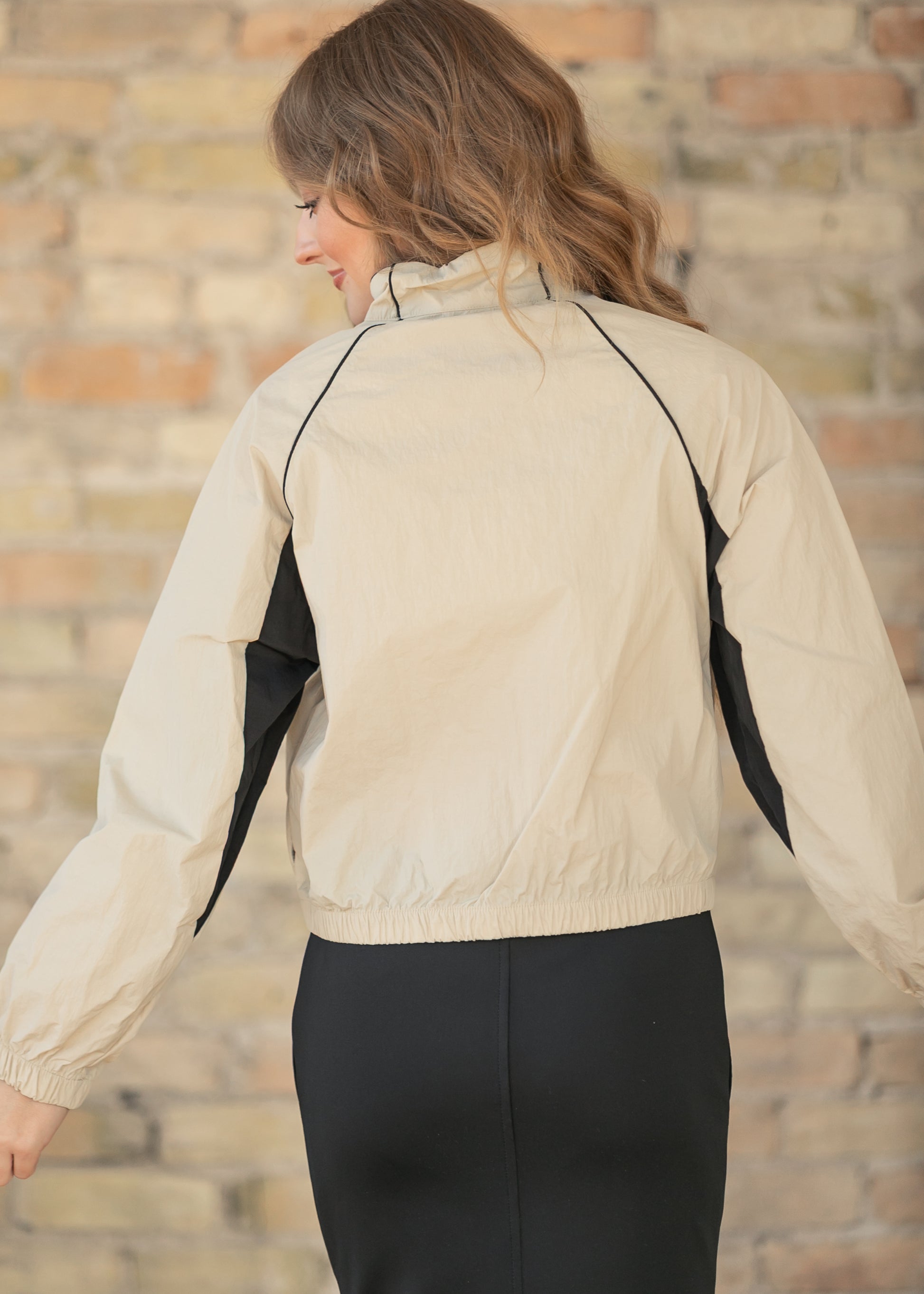 Contrast Long Sleeve Zip-Up Jacket FF Layering Essentials