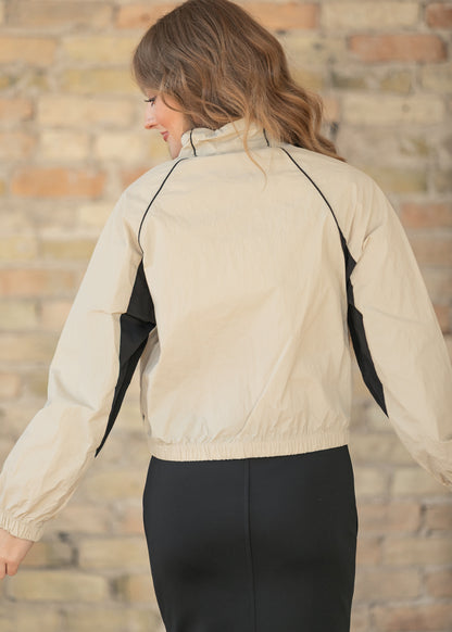 Contrast Long Sleeve Zip-Up Jacket FF Layering Essentials
