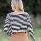 Contrast Stripe Long Sleeve Top - FINAL SALE FF Tops