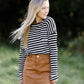 Contrast Stripe Long Sleeve Top - FINAL SALE FF Tops