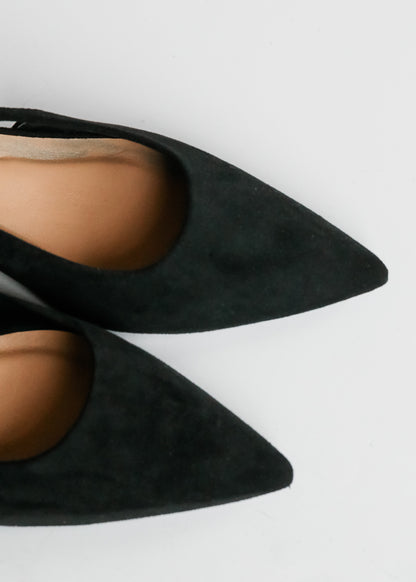 Corkys® Black Faux Suede Kitten Heel Shoes