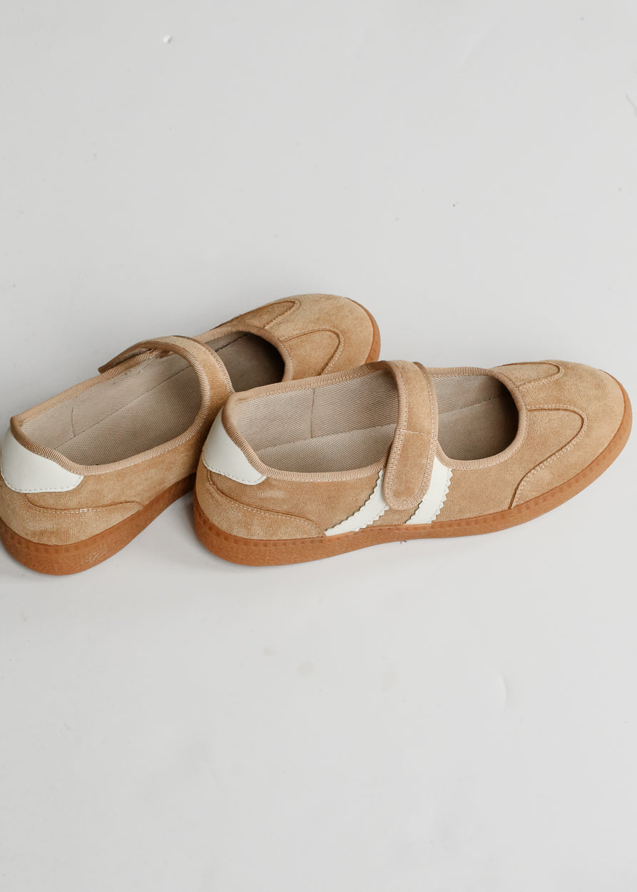Corkys® Mary Jane Camel Faux Suede Sneaker Shoes
