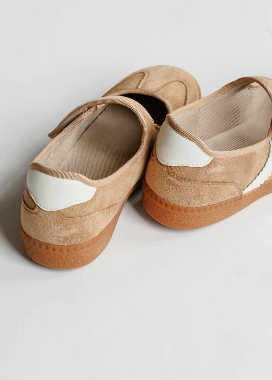 Corkys® Mary Jane Camel Faux Suede Sneaker Shoes
