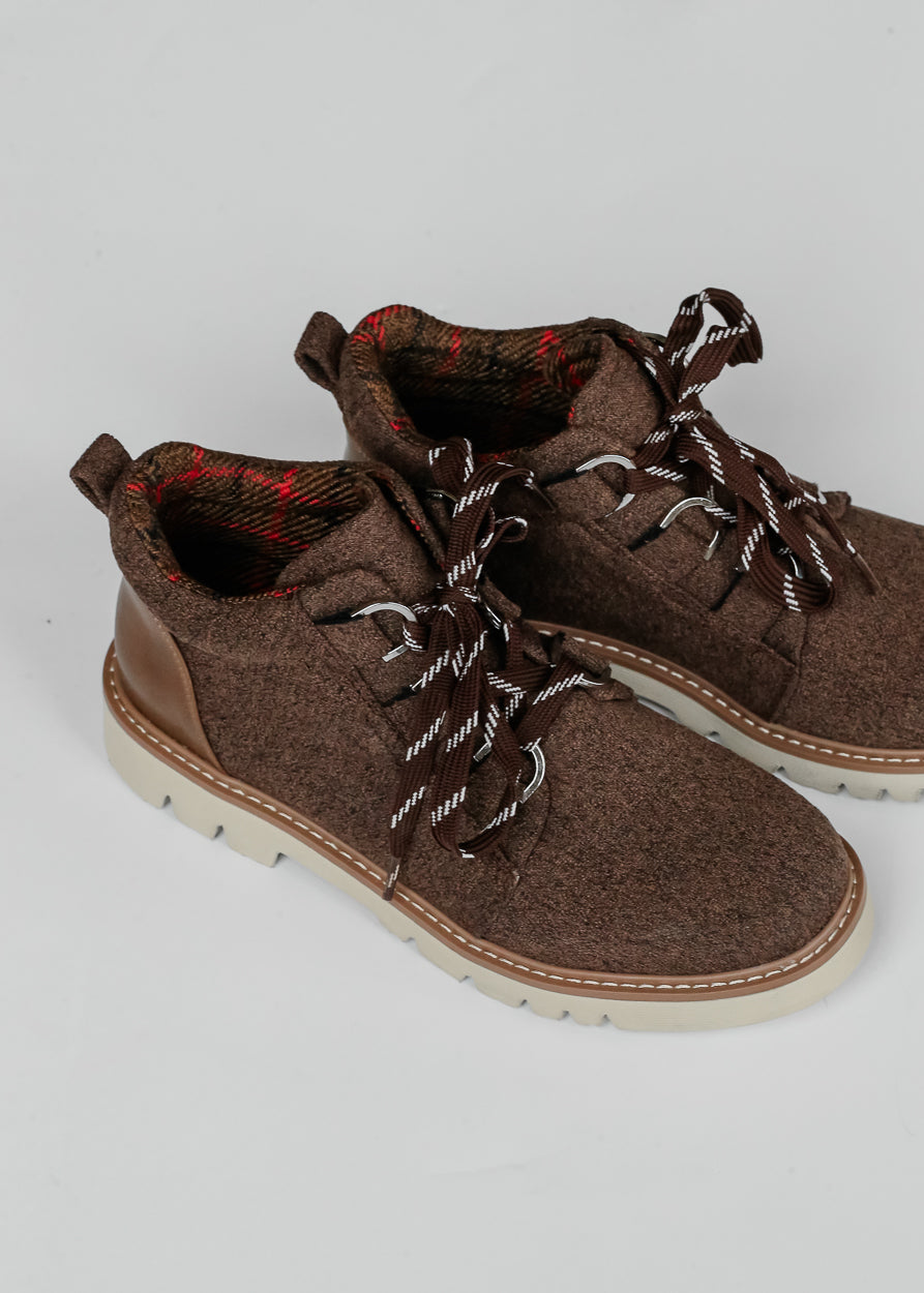 Corkys® Mocha Textured Lace-up Boots Shoes
