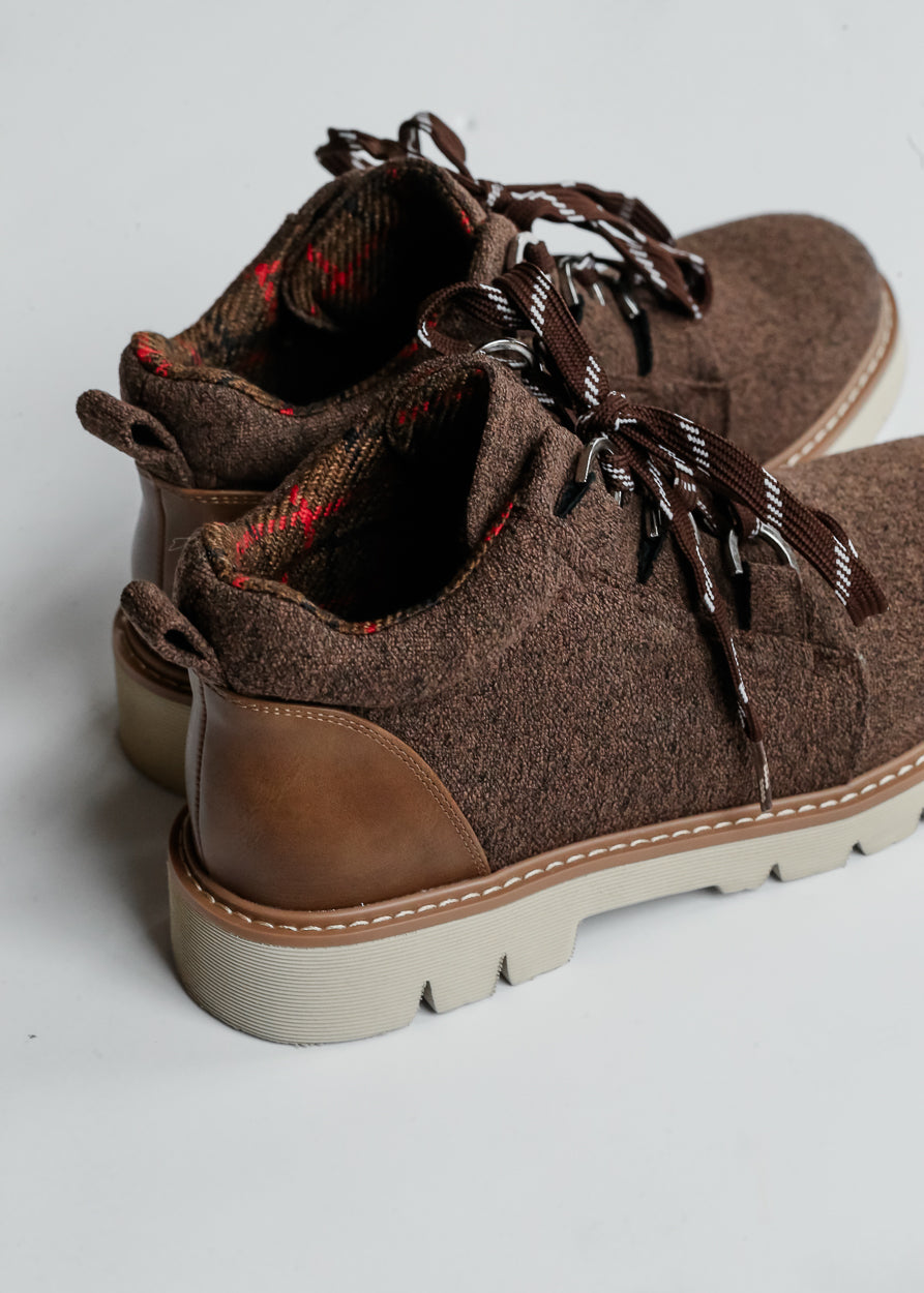 Corkys® Mocha Textured Lace-up Boots Shoes