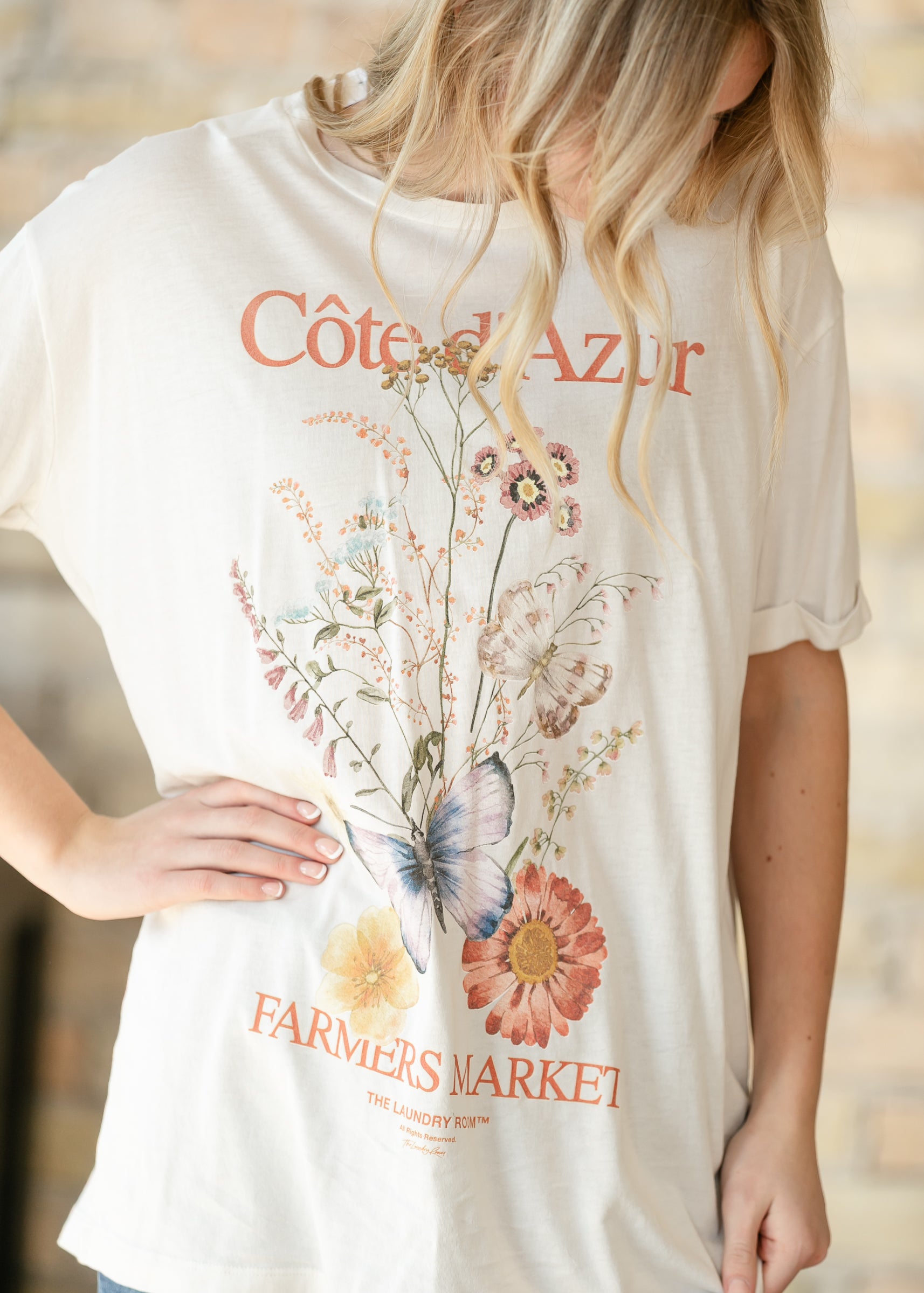 Côte d'Azur Market Oversized T-Shirt FF Tops