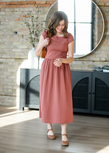 Cotton Boatneck Maxi Dress FF Dresses