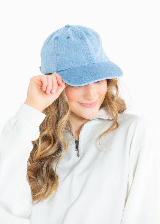 Cotton Denim Baseball Cap Accessories