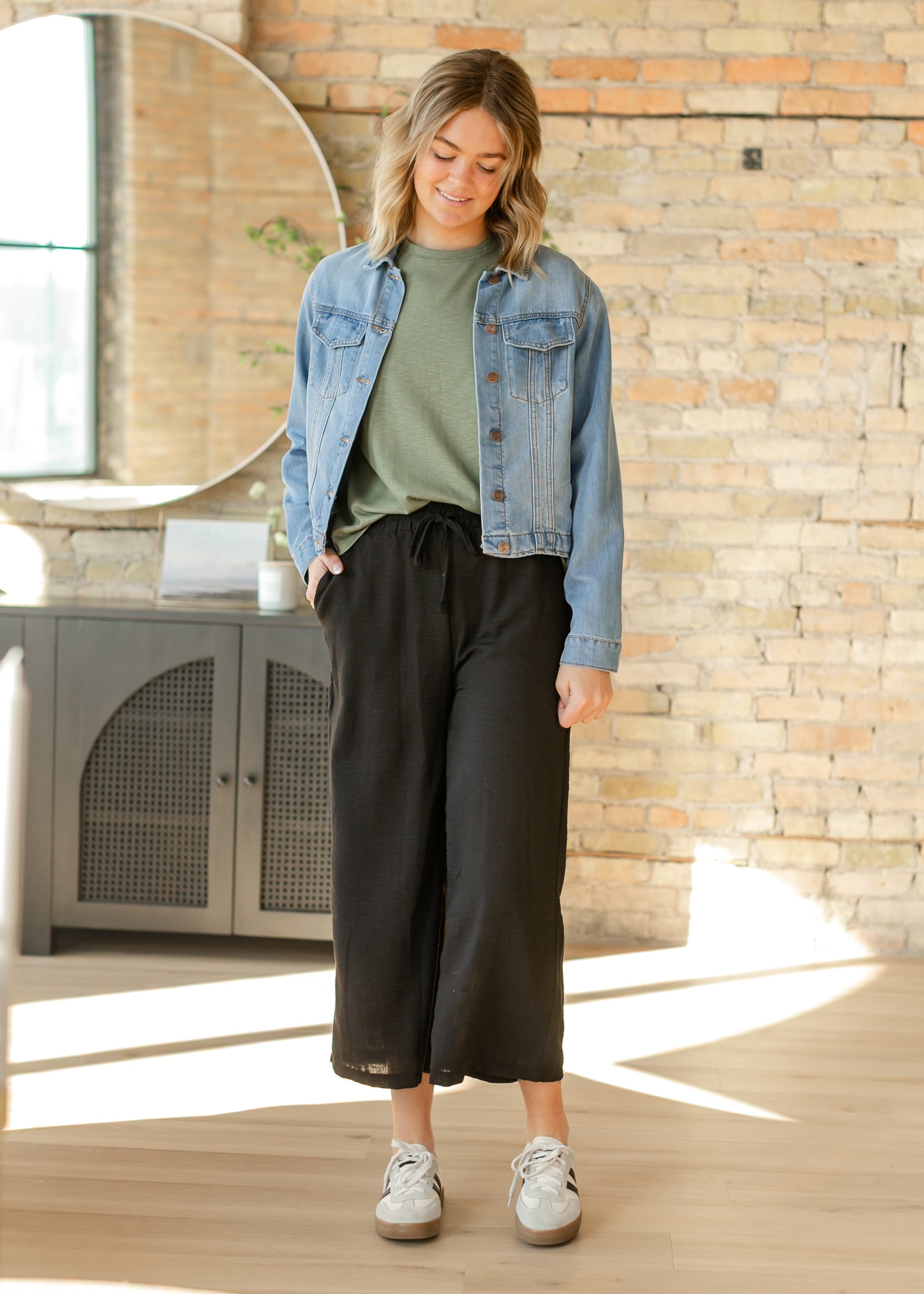 Cotton Modal Slub Rolled Sleeve Tee FF Tops