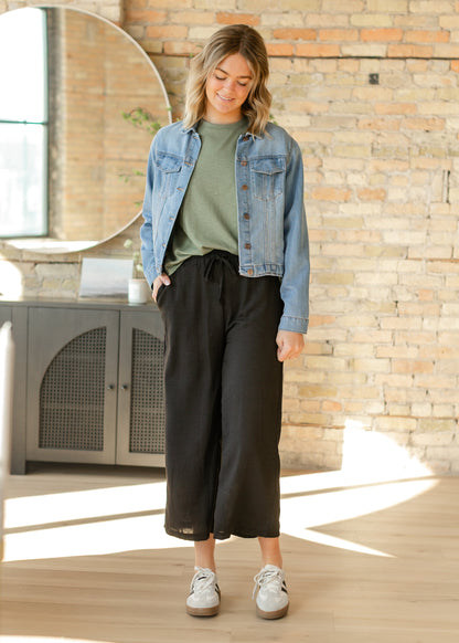 Cotton Modal Slub Rolled Sleeve Tee FF Tops