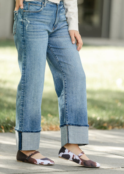 Cow Print Mary Jane Flats Shoes