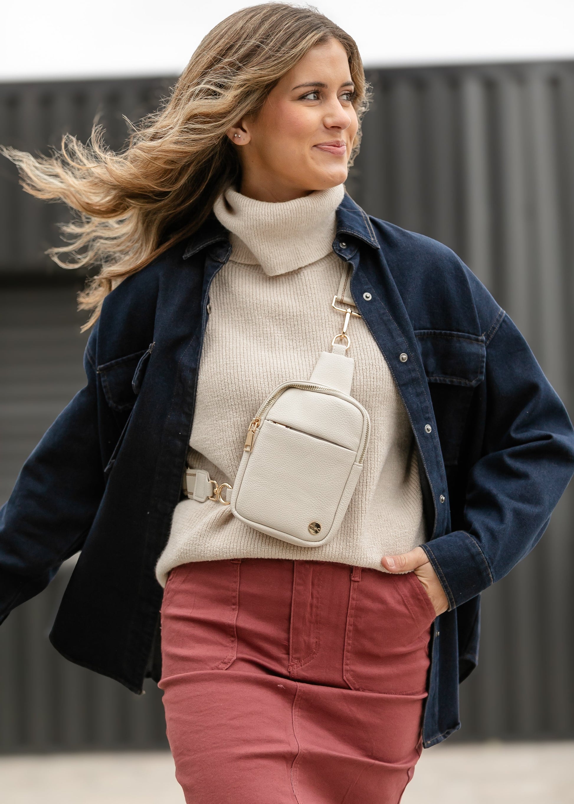 Cowl Neck Cozy Sweater Top FF Tops