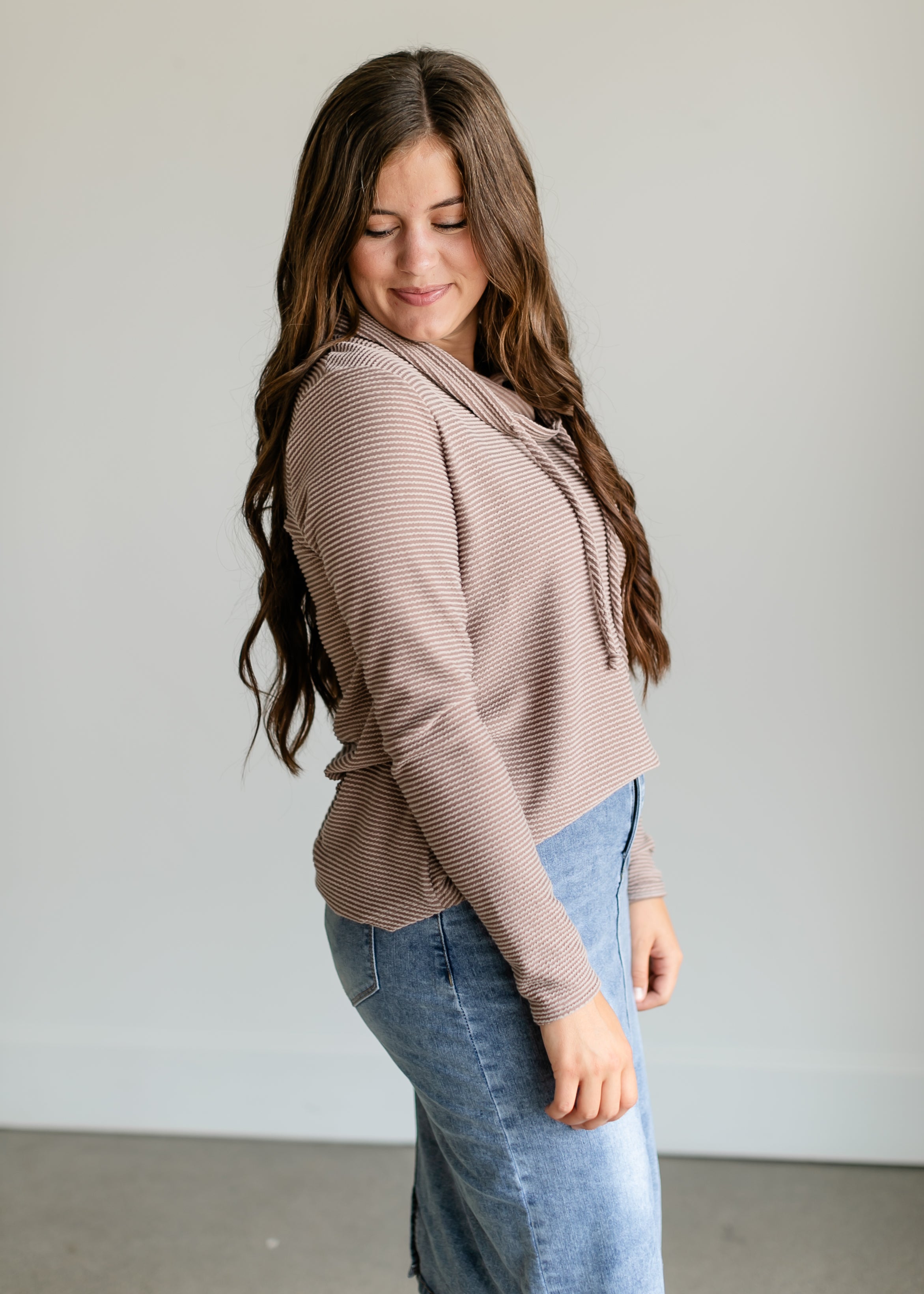 Cowl Neck Drawstring Knit Top – Inherit Co.