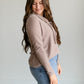 Cowl Neck Drawstring Knit Top FF Tops