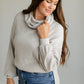 Cowl Neck Knit Waffle Top FF Tops