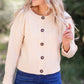 Cream Button Up Crop Cardigan - FINAL SALE FF Tops