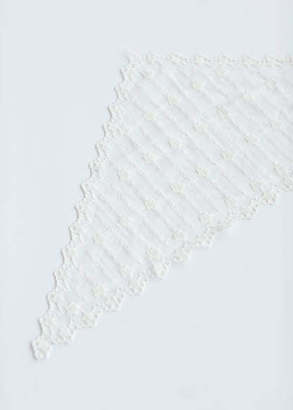 Cream Lace Hair Scarf Accessories