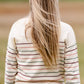 Crew Neck Striped Long Sleeve Sweater FF Tops