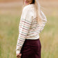 Crew Neck Striped Long Sleeve Sweater FF Tops