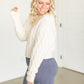 Crewneck Cable Knit Sweater FF Tops