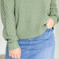Crewneck Checkered Knit Sweater FF Tops