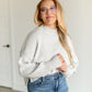 Crewneck Knit Cropped Sweater FF Tops
