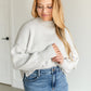 Crewneck Knit Cropped Sweater FF Tops