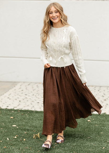 Crinkle Woven Maxi Skirt FF Skirts