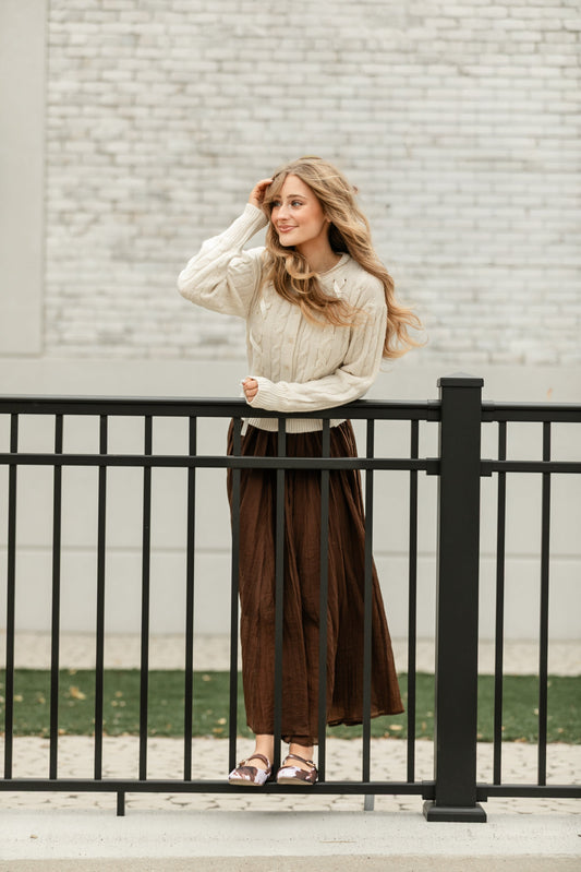 Crinkle Woven Maxi Skirt FF Skirts