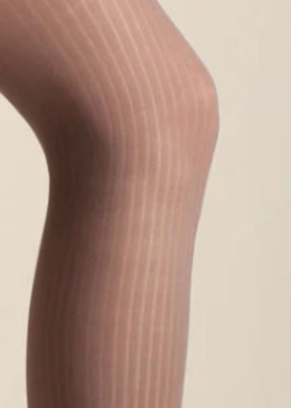 Crochet Striped Tights FF Layering Essentials Taupe