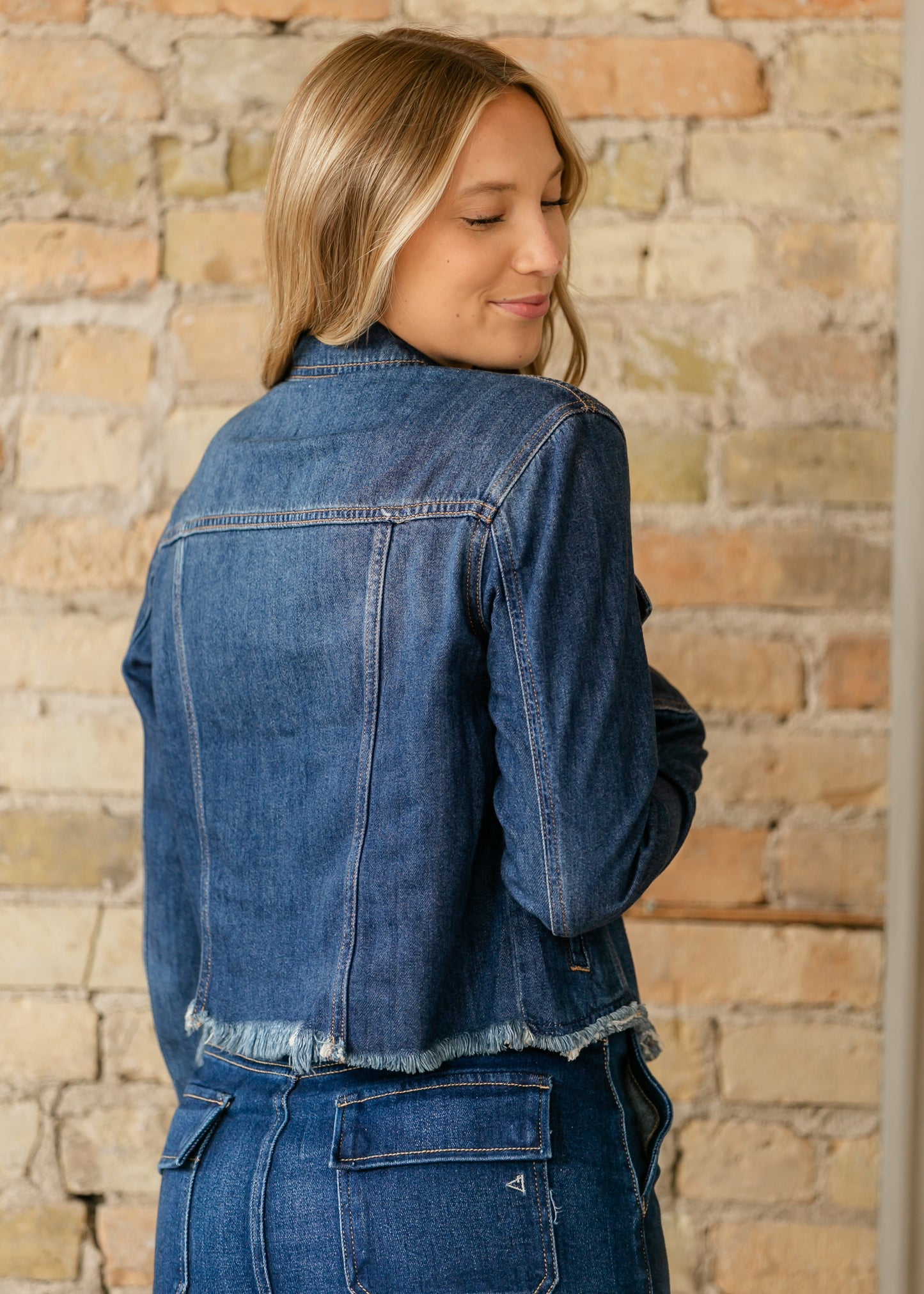 Cropped Fitted Denim Jacket FF Layering Essentials