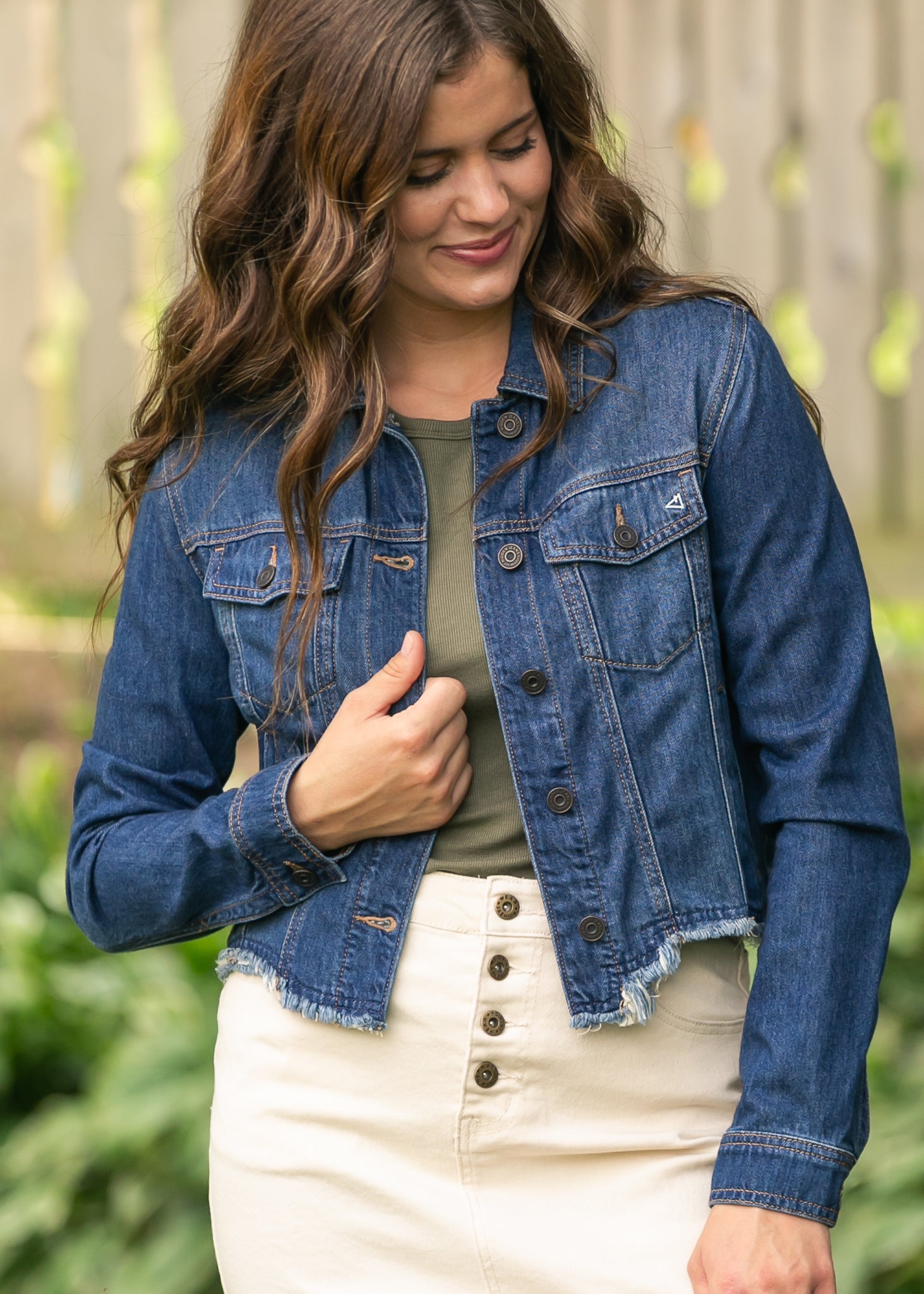 Cropped Fitted Denim Jacket FF Layering Essentials