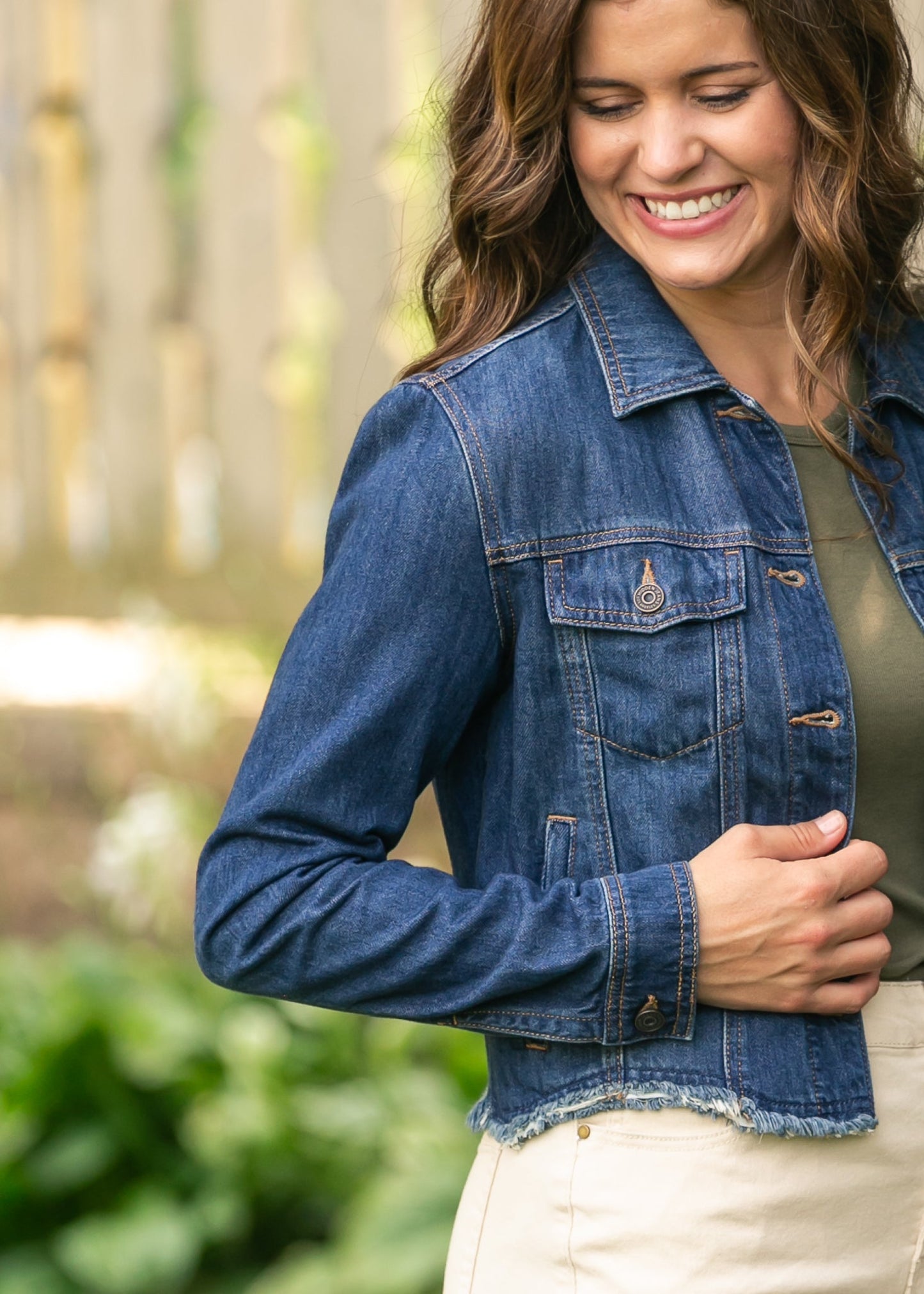 Cropped Fitted Denim Jacket FF Layering Essentials