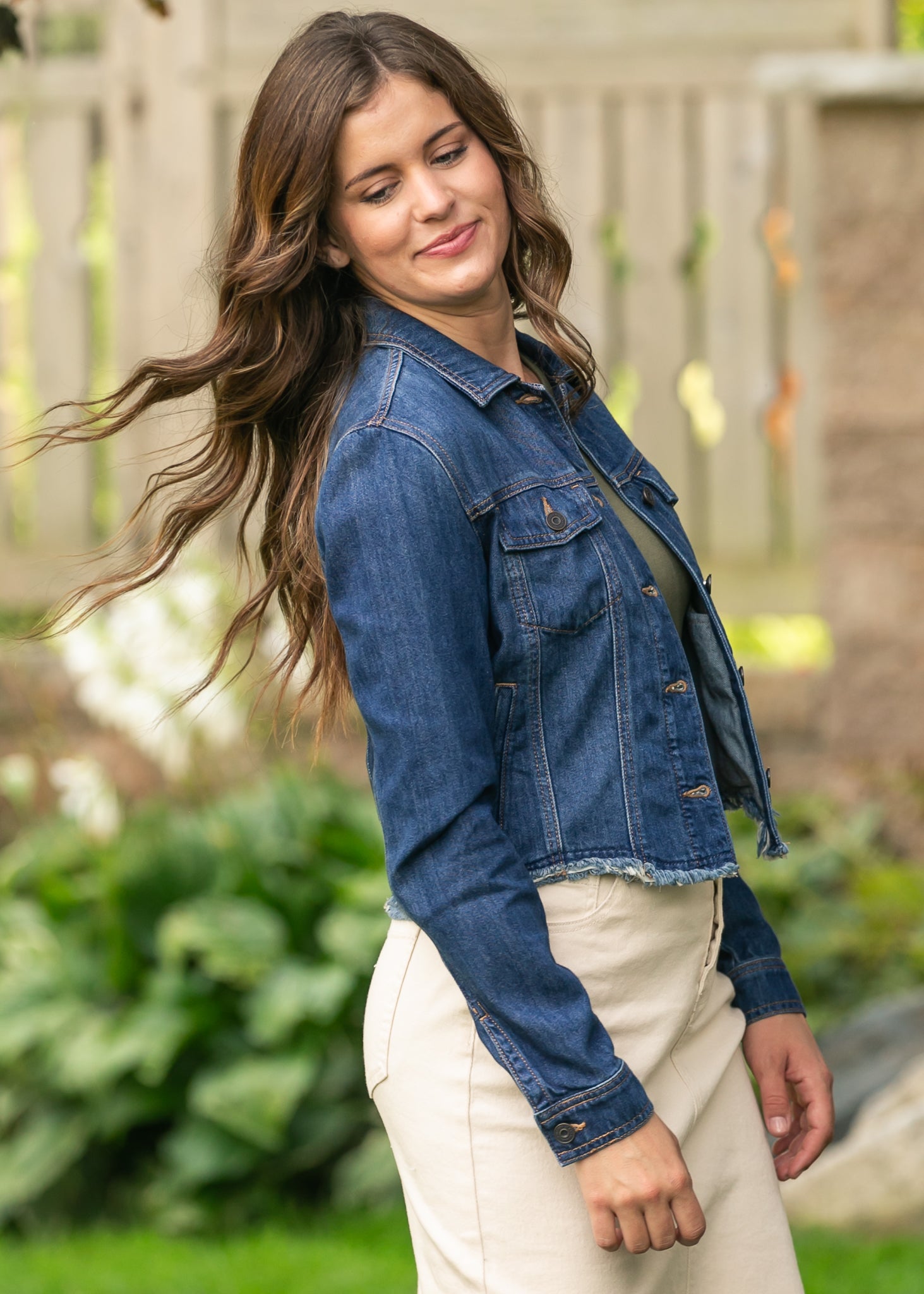 Cropped Fitted Denim Jacket FF Layering Essentials