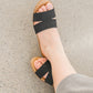 Cutout Black Slide Sandals Shoes