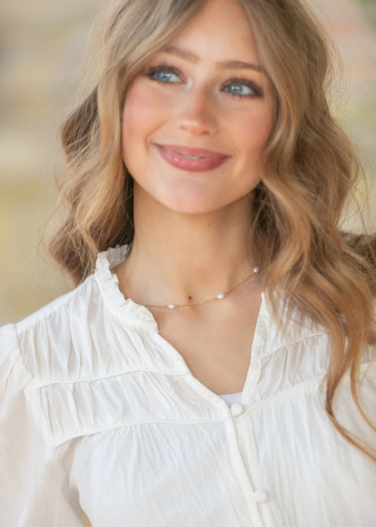 Dainty Pearl Necklace Accessory