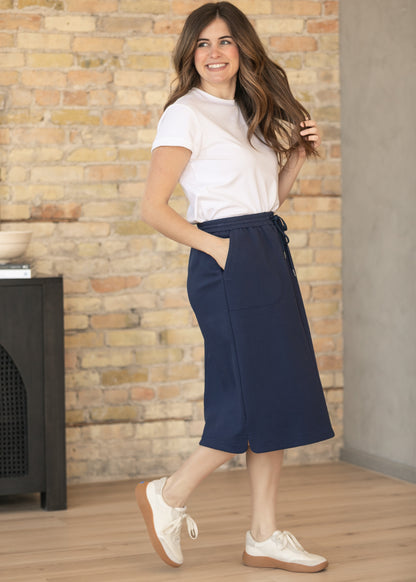 Dani Navy Everyday Midi Skirt IC Skirts