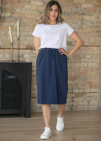 Dani Navy Everyday Midi Skirt IC Skirts