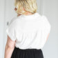 Daria White Short Sleeve Top Tops