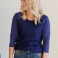 Dark Rose Amy Lace 3/4 Sleeve Top - FINAL SALE IC Tops
