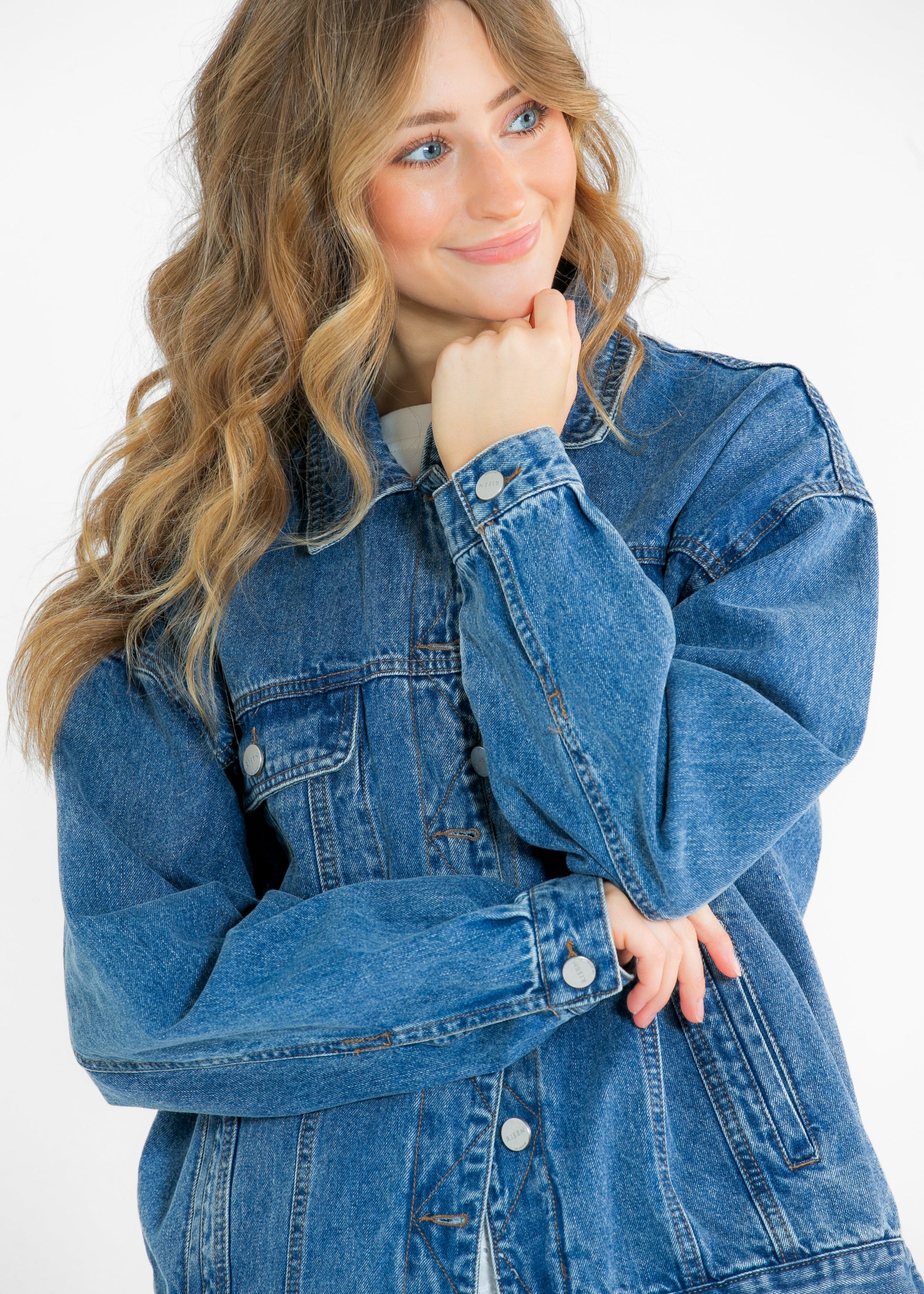 Dark Wash Denim Jacket FF Tops